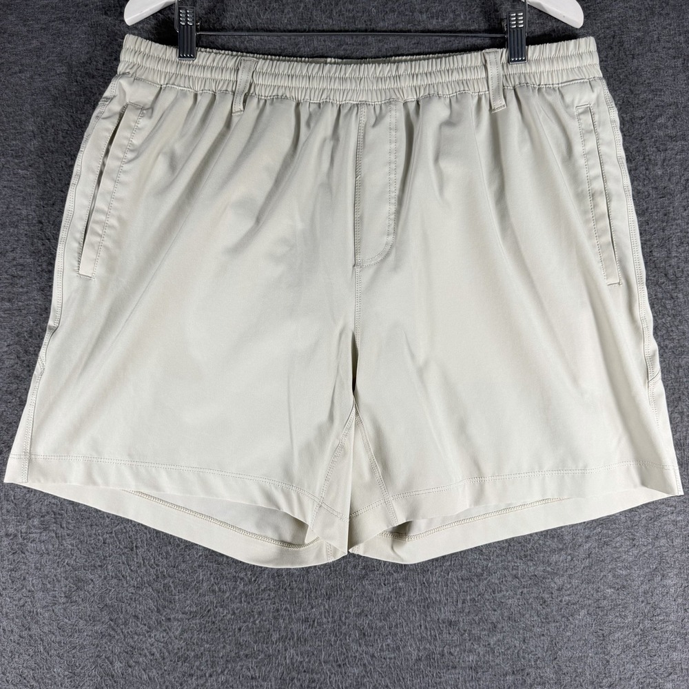 SSCO Southern Shirt Co Hybrid Lined Shorts Size XL Khaki 5.5" Inseam Preppy Golf